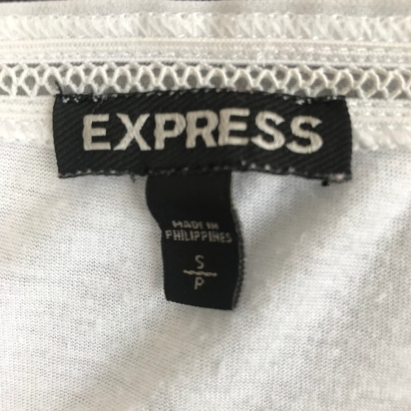 *4/$20* Express Layered Ruffle/Sheer White Top - Picture 6 of 7